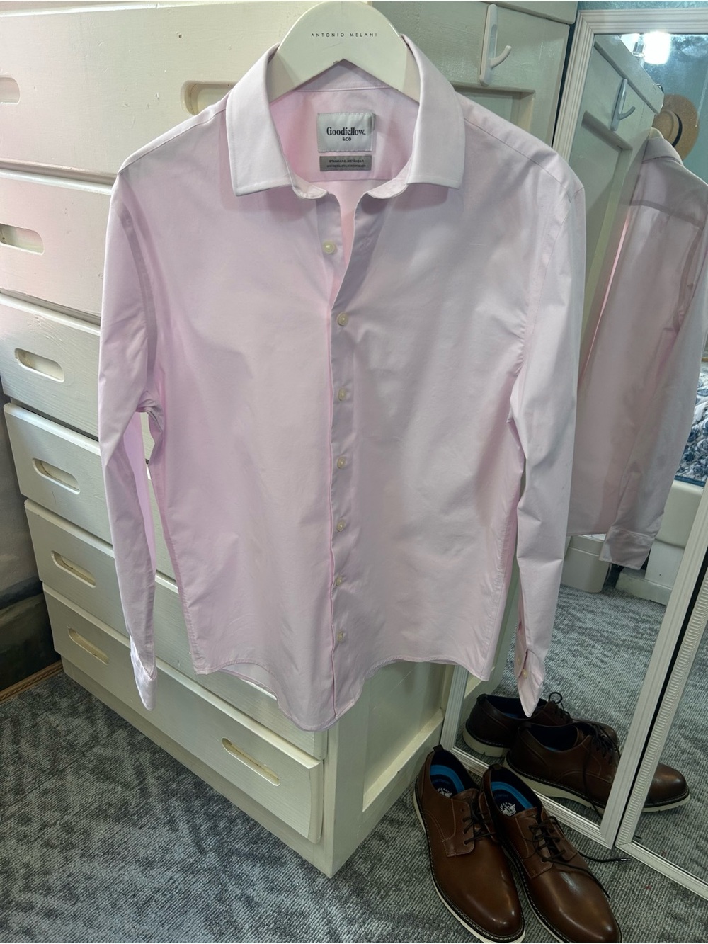 Goodfellow & Co Men's Pink Dress Shirt Button Up Collared Business Professional✨